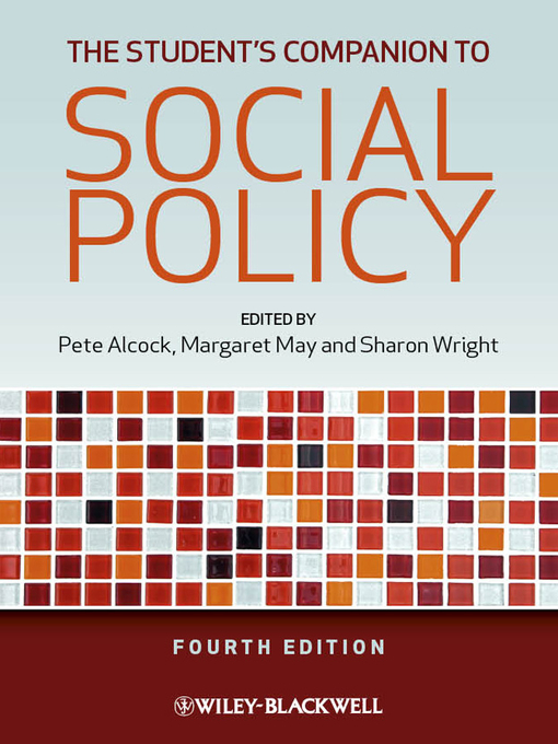 Title details for The Student's Companion to Social Policy by Pete Alcock - Available